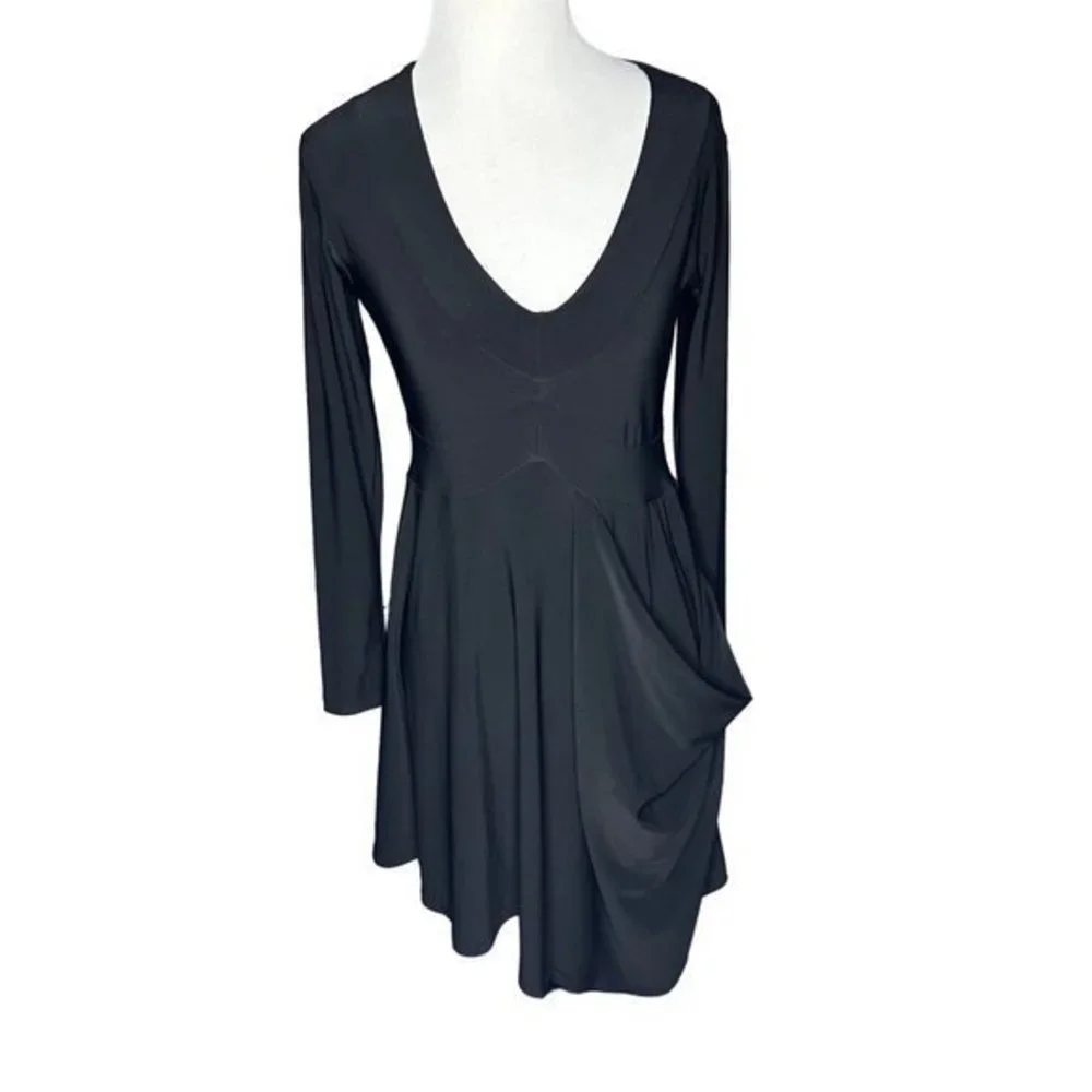 Sympli The Best Black Long Sleeve Midi Dress Size 2 - Picture 1 of 5